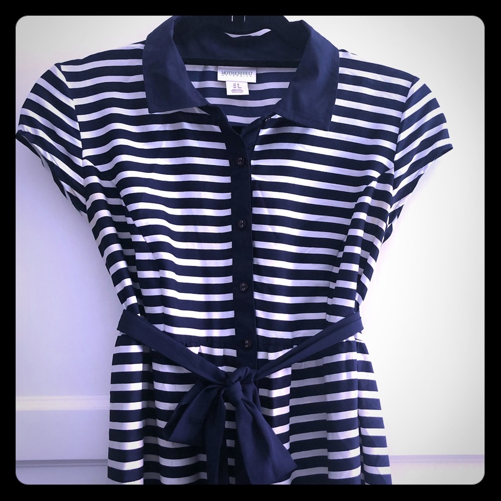 Motherhood Maternity Striped Dress Size S